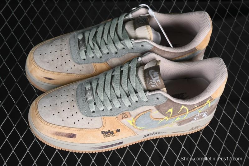 Nike Air Force 1'07 Low "Kakarot" Dragon Ball Z Custom Casual Sneakers for Autumn Winter - CD1212-666