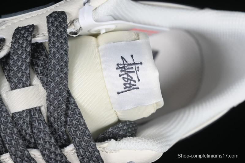 Nike Air Force 1 '07 Low Stussy Collaboration - Grey English Patchwork Low-Top Casual Sneakers - XZ3328-536