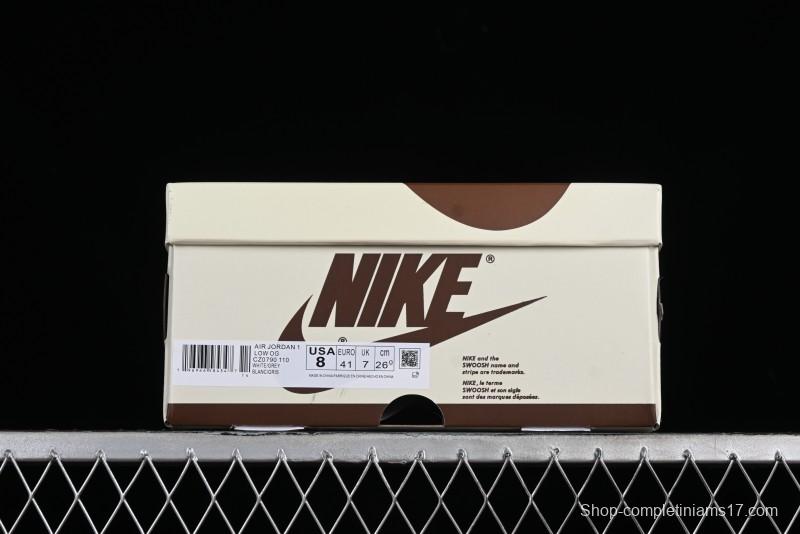 Nike Air Jordan 1 Low AJ1 Grey Black Low Top Casual Sneakers - CZ0790-110