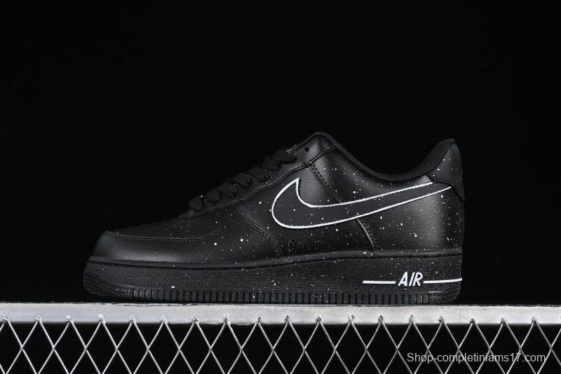 Nike Air Force 1 '07 Low 2D Anime Theme Black White Splatter Casual Sneakers - CK0316-059