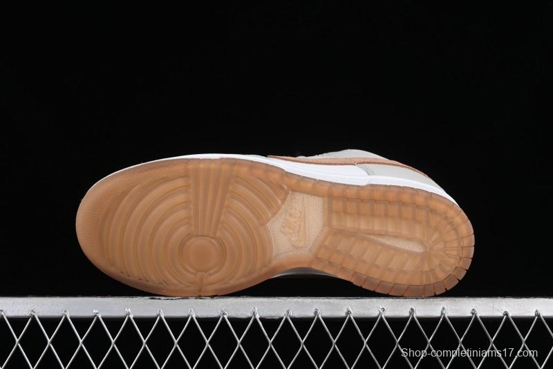 Nike Dunk Low SB Casual Sneakers in Phantom/Khaki Colorway - FJ4188-001