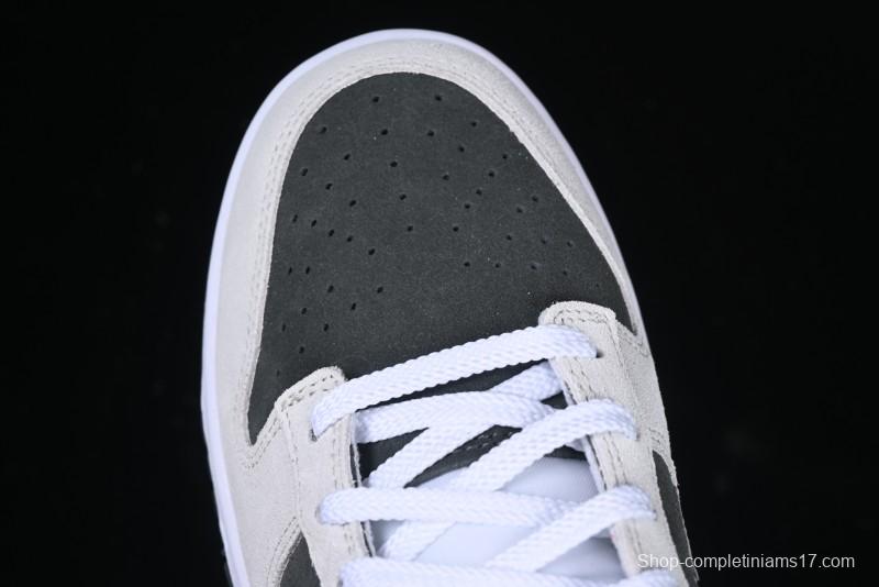 Nike Dunk Low 85 Double Swoosh Series White Grey Panda SB Low Top Casual Skate Shoes - HV1800-101