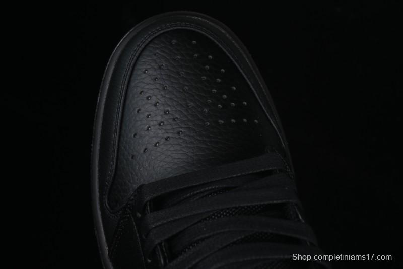 Nike Air Jordan 1 Low AJ1 Basketball Shoes in Black and White Canvas and Leather - HV5968-001