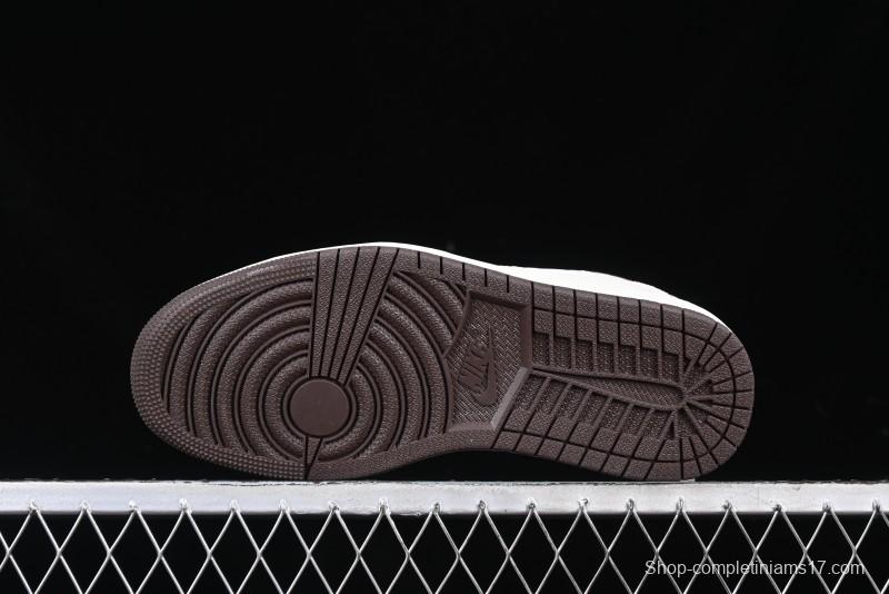 Nike Travis Scott x Fragment Design x Air Jordan 1 Low OG SP AJ1 Bape Collaboration Sneakers - AG3702-807