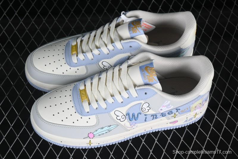 Nike Air Force 1'07 Low "Cherub" Anime Hand-Painted Doodle Low-Top Casual Sneakers - DB3301-711