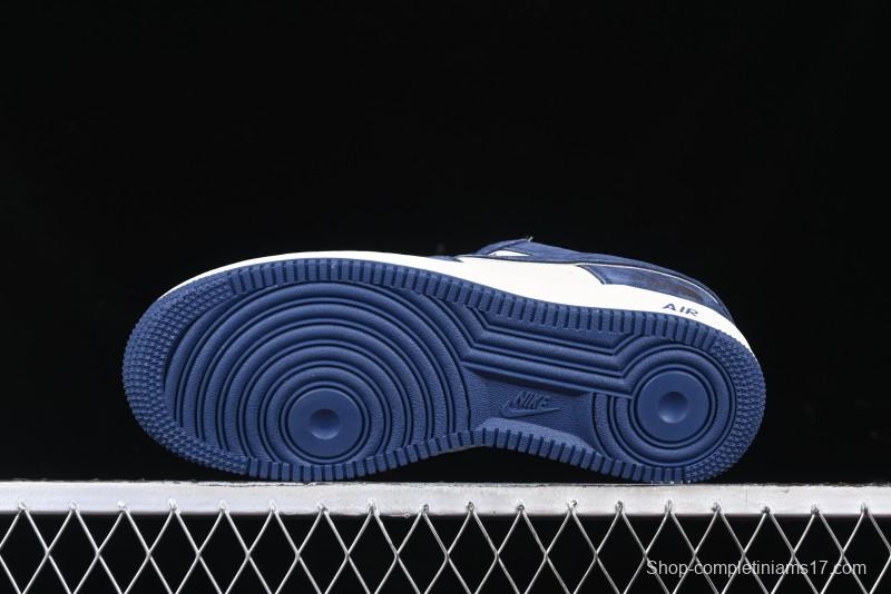 Nike Air Force 1'07 Low The North Face Collaboration - Steel Blue Low-Top Casual Sneakers - KK1988-032