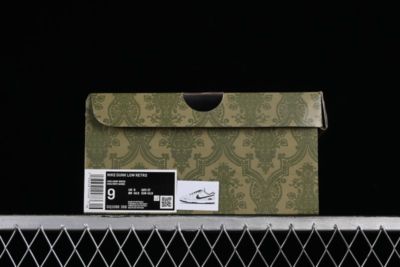 Nike SB Dunk Low Gucci Collaboration - Beige Green Woven Fabric Anniversary High-End Custom Low-Top Casual Skate Shoes - DQ1098-368