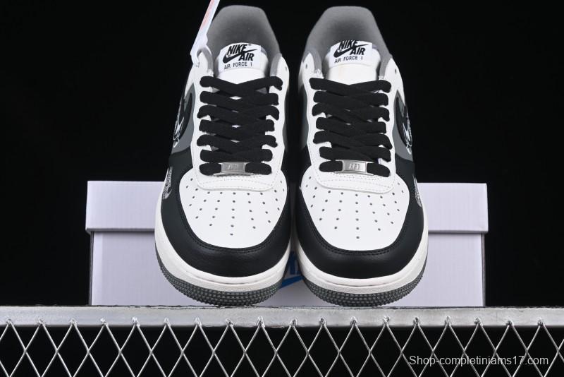 Nike Air Force 1 MVP "Rock Plan" Custom Edition - Black & White