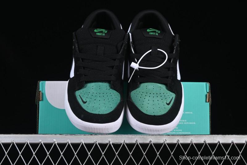 Nike SB Force 58 Low - Emerald Green, Black & White Skateboarding Shoes