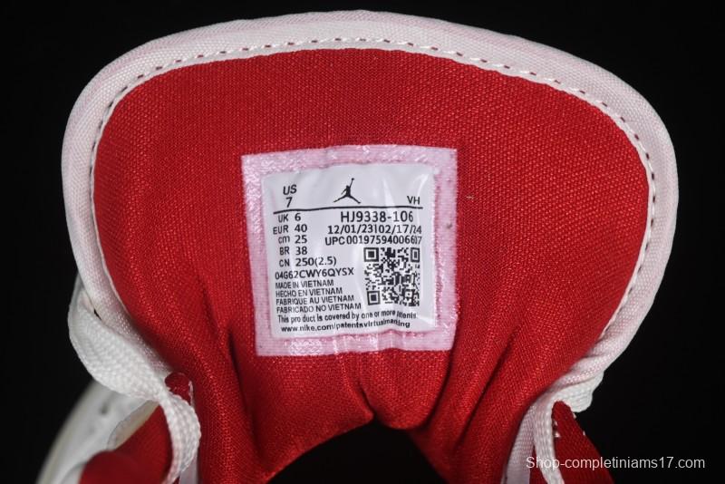 Nike Air Jordan 1 Low AJ1 White Red Low Top Casual Sneakers - HJ9338-106