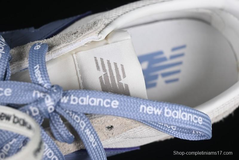 New Balance 237 Heritage Sneakers - Suede and Mesh in Muted Gray with Blue Accents