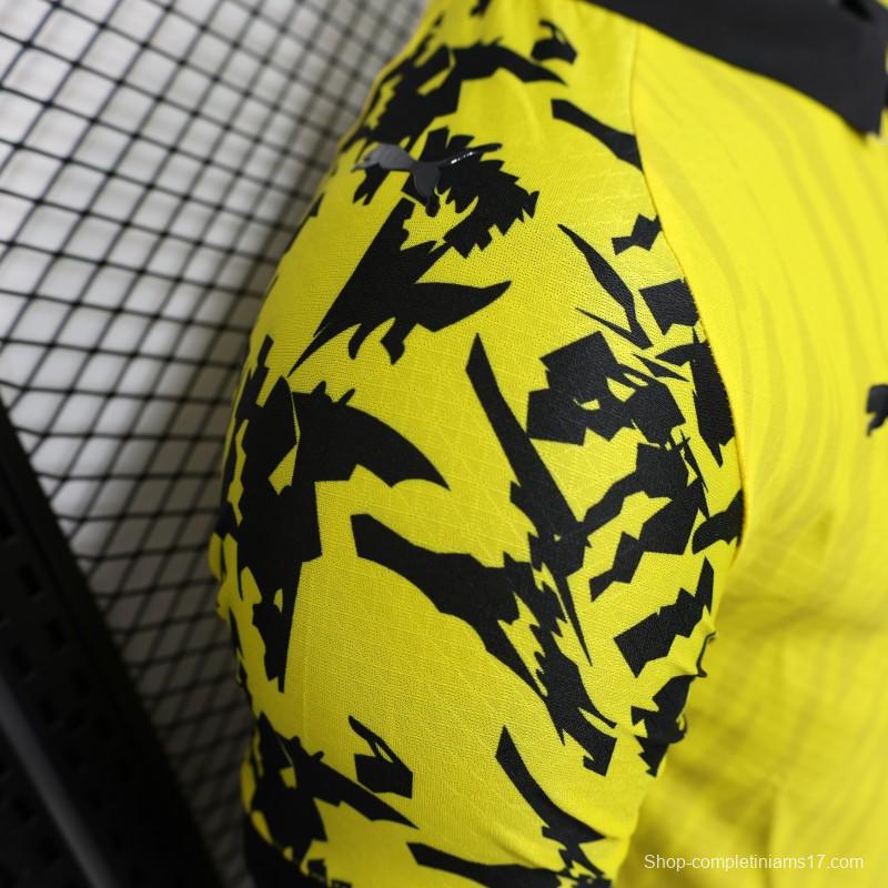 Player Version 25/26 Borussia Dortmund Yellow with Black Pattern Jersey