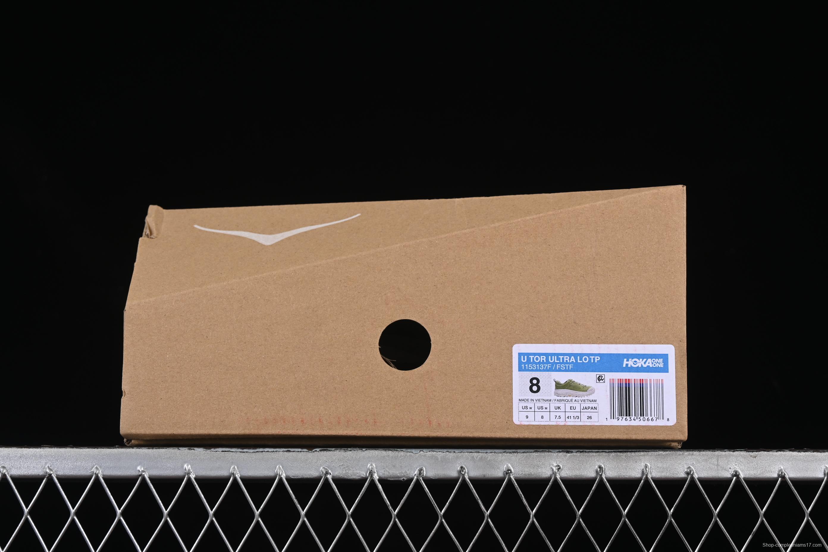 HOKA ONE ONE Tor Ultra Low Round Toe Cushioned Durable Low-Cut Hiking Shoes - 1153137F FSTF