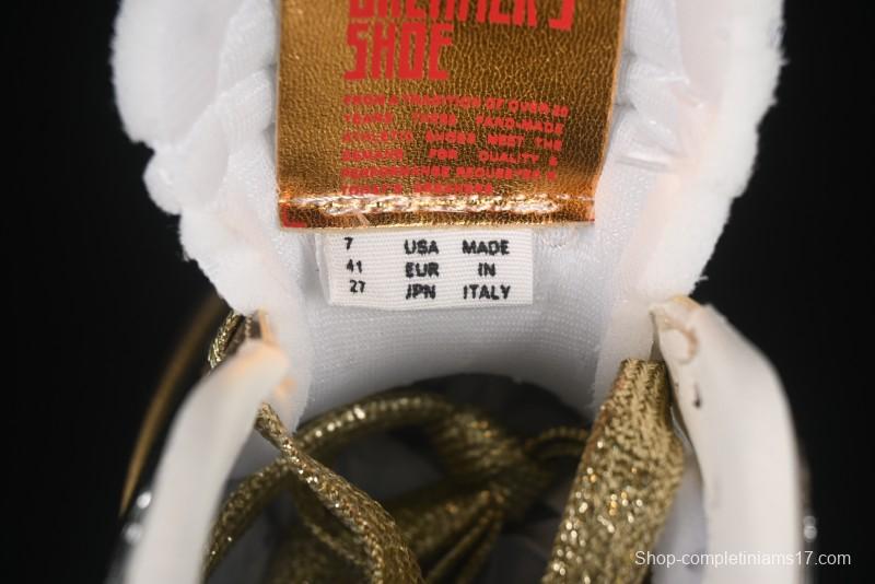 Golden Goose Marathon White Black Gold Comfortable Low-Top Lifestyle Sneakers - H8D4