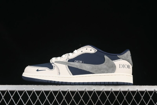 Nike Travis Scott x Fragment Design x Air Jordan 1 Low OG SP AJ1 Low Top Casual Sneakers - XS2024-012