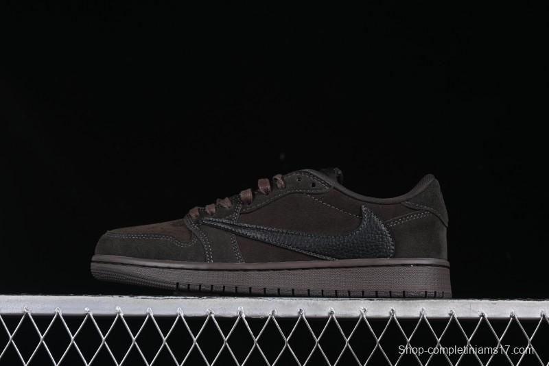 Nike Travis Scott x Air Jordan 1 Low OG AJ1 Reverse Swoosh Sneakers - DM7866-202