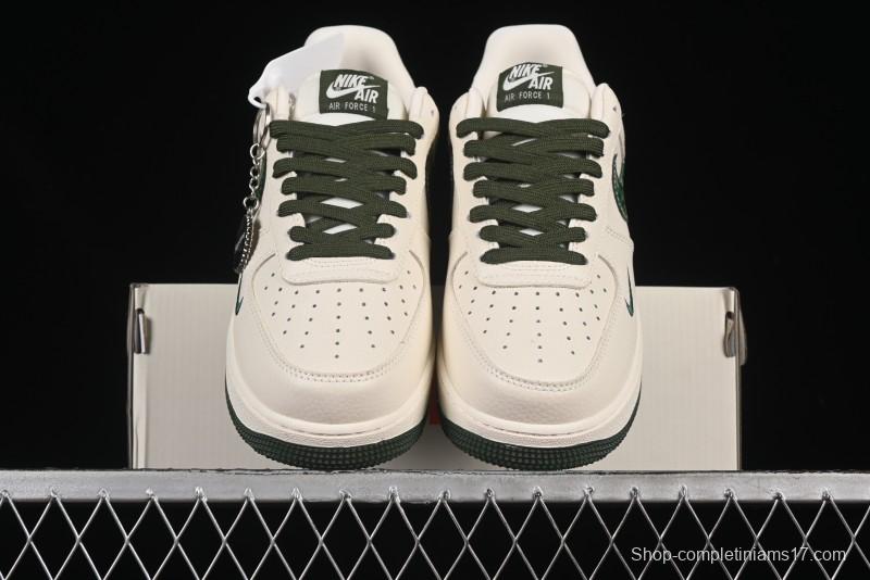 Nike Air Force 1 '07 Low Supreme Collaboration Green Camo Swoosh Casual Sneakers - KK1988-069