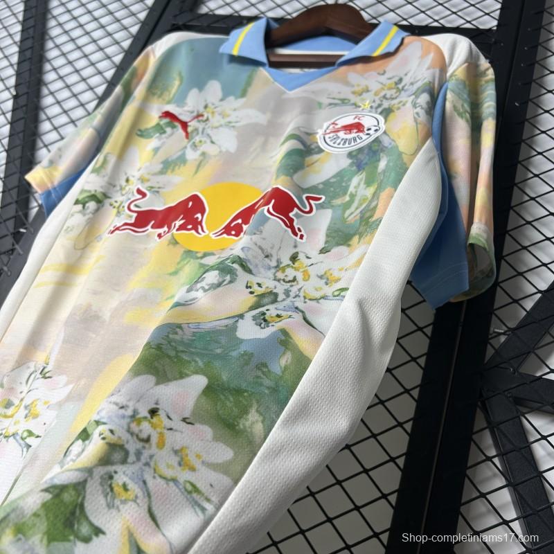 25/26 RB Salzburg White with Floral Pattern Jersey