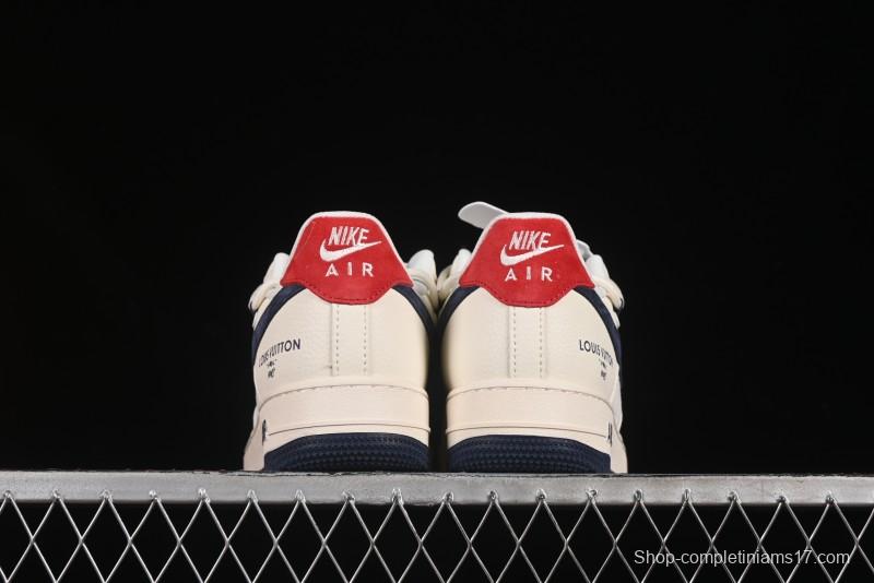 Nike Air Force 1 '07 Low LV Collaboration Blue Swoosh Drawstring Casual Sneakers - DM6868-083