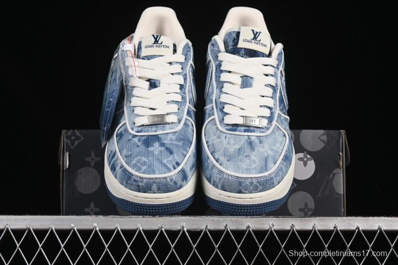 Nike Air Force 1 '07 Low LV Collaboration Blue Denim Casual Sneakers - SC9207-532