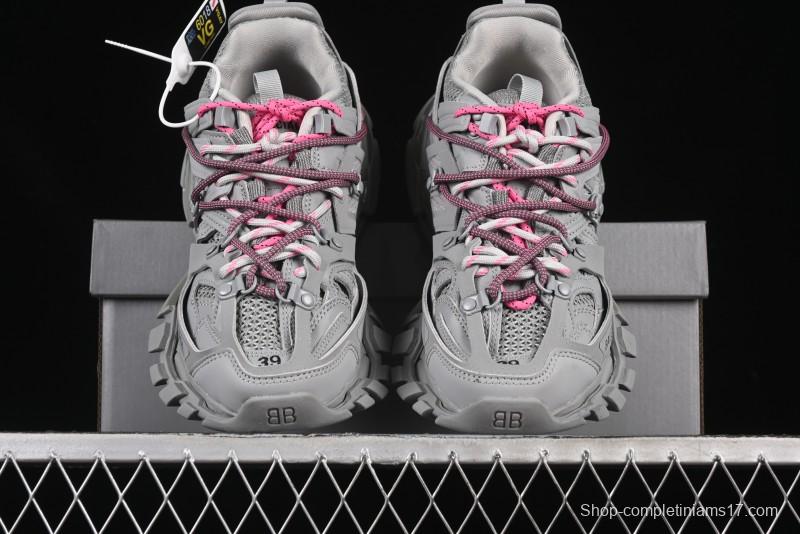 Balenciaga Track Sneaker Tess s.Gomma Res BI ALV/TIS EFF NUBUK/TIS E Waterproof Running Shoes - WTRHK1013