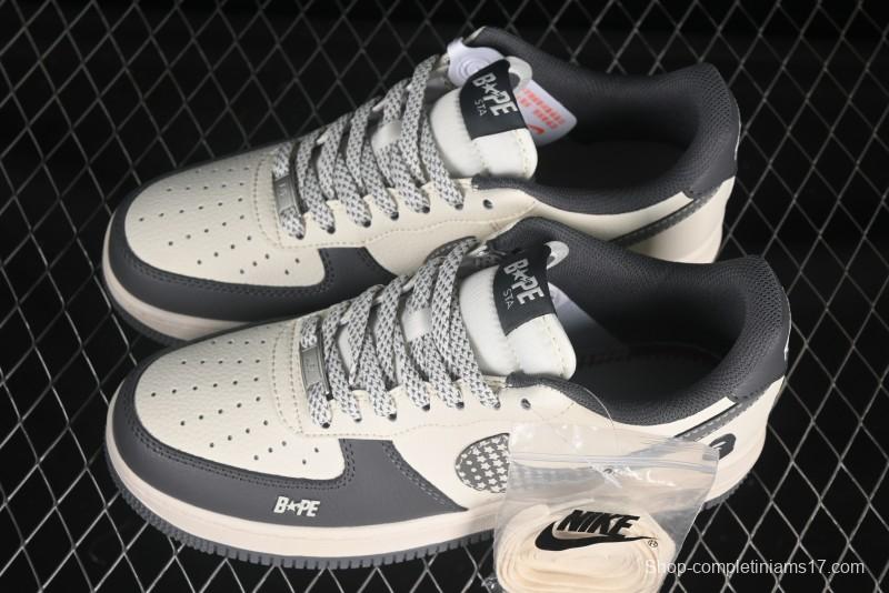 Nike Air Force 1 '07 Low Bape Collaboration Star Swoosh Casual Sneakers - XS1958-570