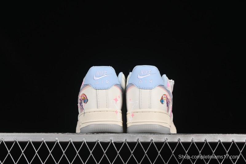 Nike Air Force 1'07 Low Pink and Blue Love Limited Edition Casual Sneakers - CW1574-058