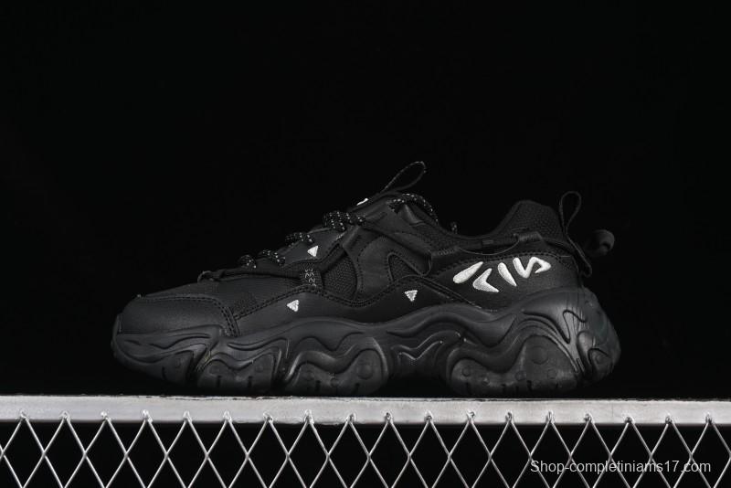 Fila Heritage Fluid Cat Paw 5.0 Retro Dad Shoes with Lace-Up Design - F12M412105FBK