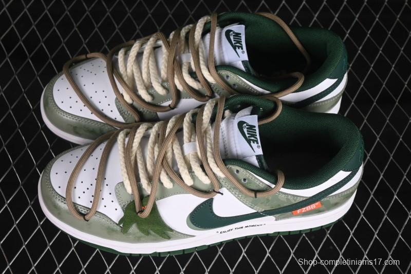 Nike Dunk Low Butterfly Bamboo Forest Green Low-Top Casual Sneakers - DD1391-101