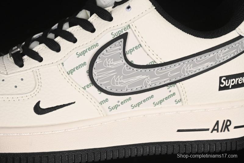 Nike Air Force 1 '07 Low Supreme Collaboration Shadow Swoosh Casual Sneakers - XX3168-149