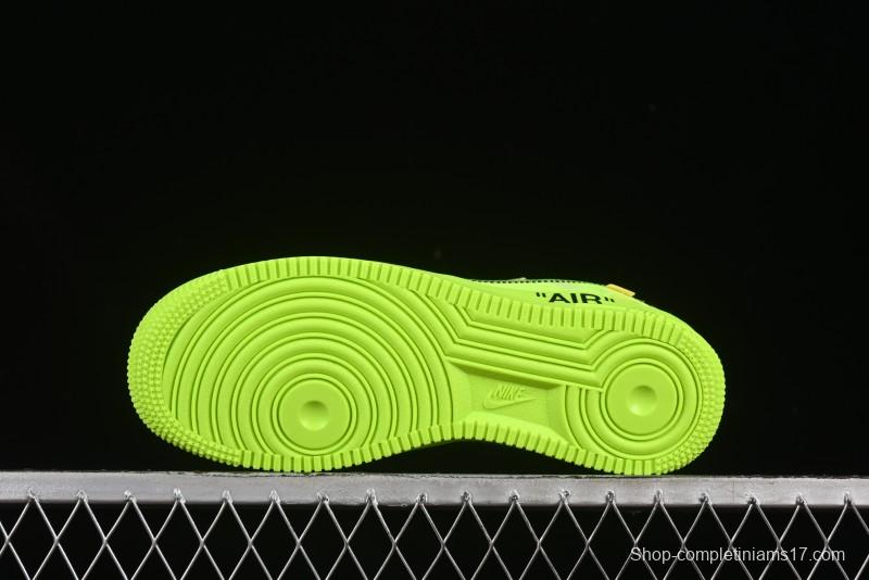 Nike Off White x Air Force 1 Low OW Collaboration Transparent Yellow Sneakers - AO4606-700