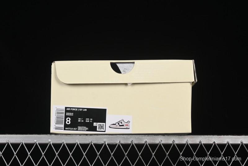 Nike Air Force 1 '07 Low Supreme Collaboration Light Blue Edge Casual Sneakers - HH7518-057