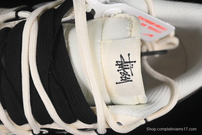 Nike Air Force 1 '07 Low Stussy Collaboration Black Diamond Lace-Up Casual Sneakers - DM6868-073