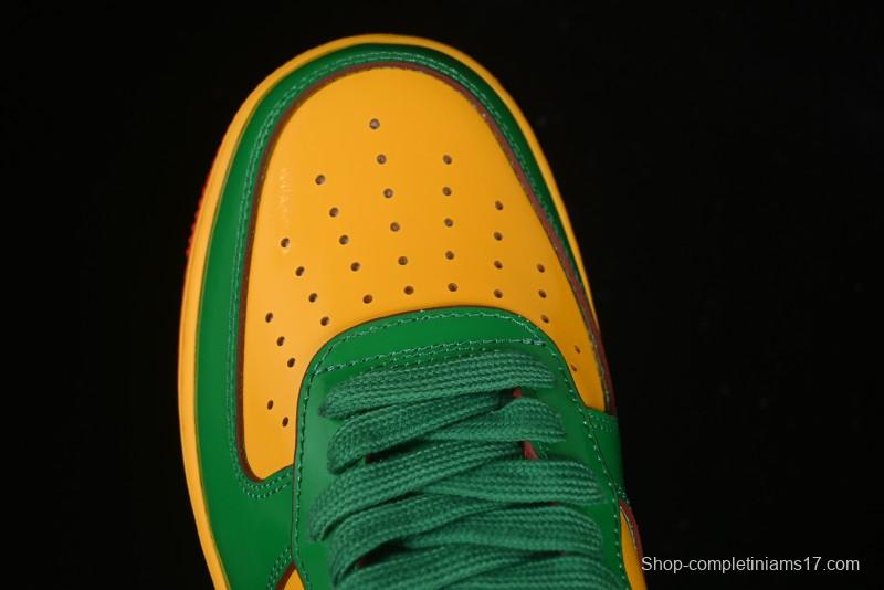 Nike Air Force 1'07 Low Lil Yachty Collaboration Casual Sneakers with Patent Leather and Multicolor Design - IH4383-300