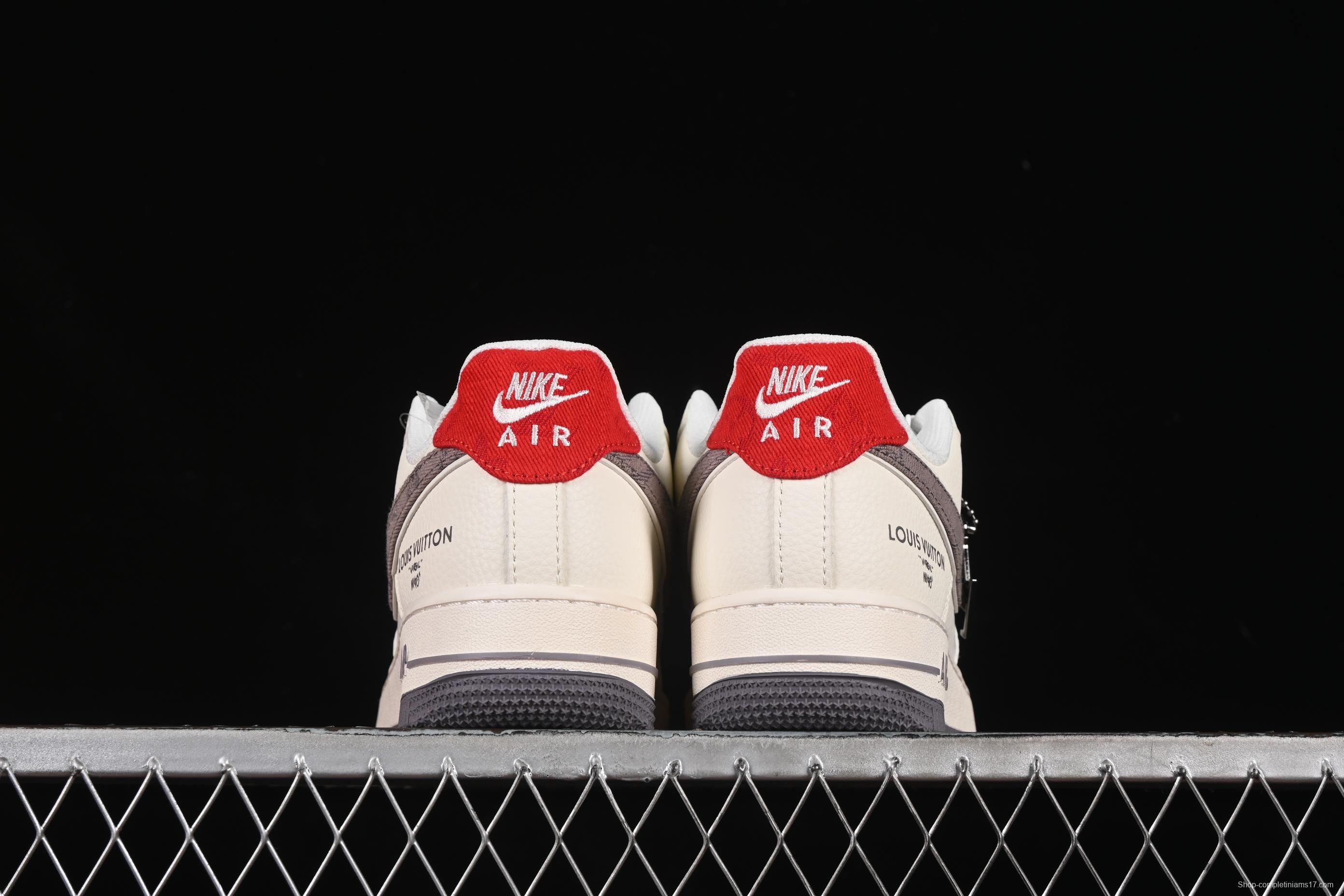 Nike Air Force 1'07 Low LV Collaboration Grey Denim Swoosh Casual Sneakers - XX3168-136