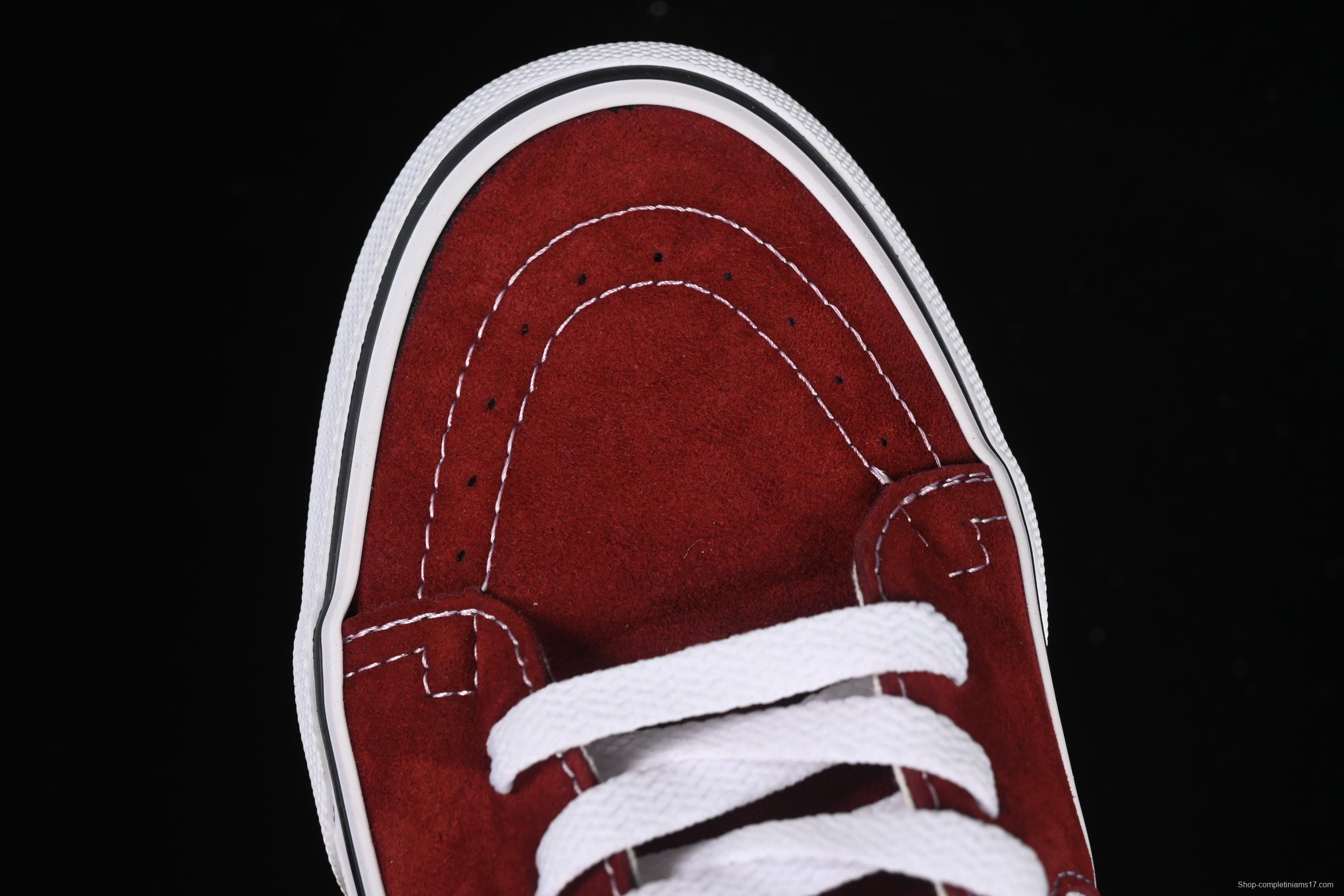 Vans Sk8-Low Burgundy Anti-Slip Casual Skate Shoes - VN0A4UUK5U7