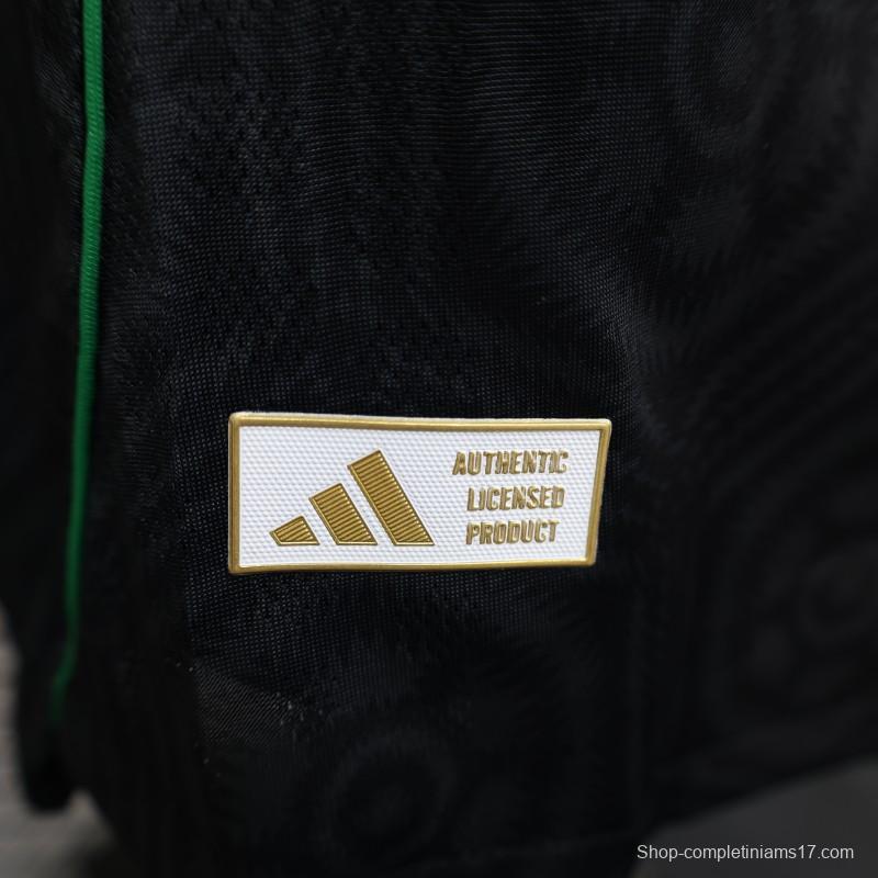 Player Version 2024-25 Tigres UANL Third Jersey - Black with Green Accents - CEMEX Sponsorship