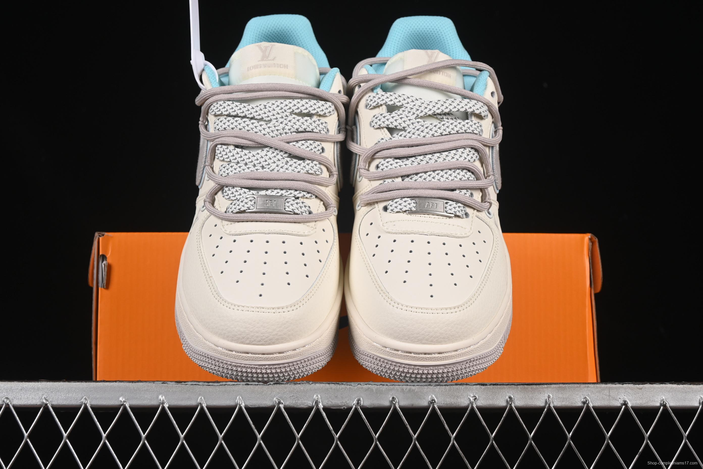 Nike Air Force 1'07 Low LV Collaboration Casual Sneakers with Full-Length Air Cushion - DM6868-095