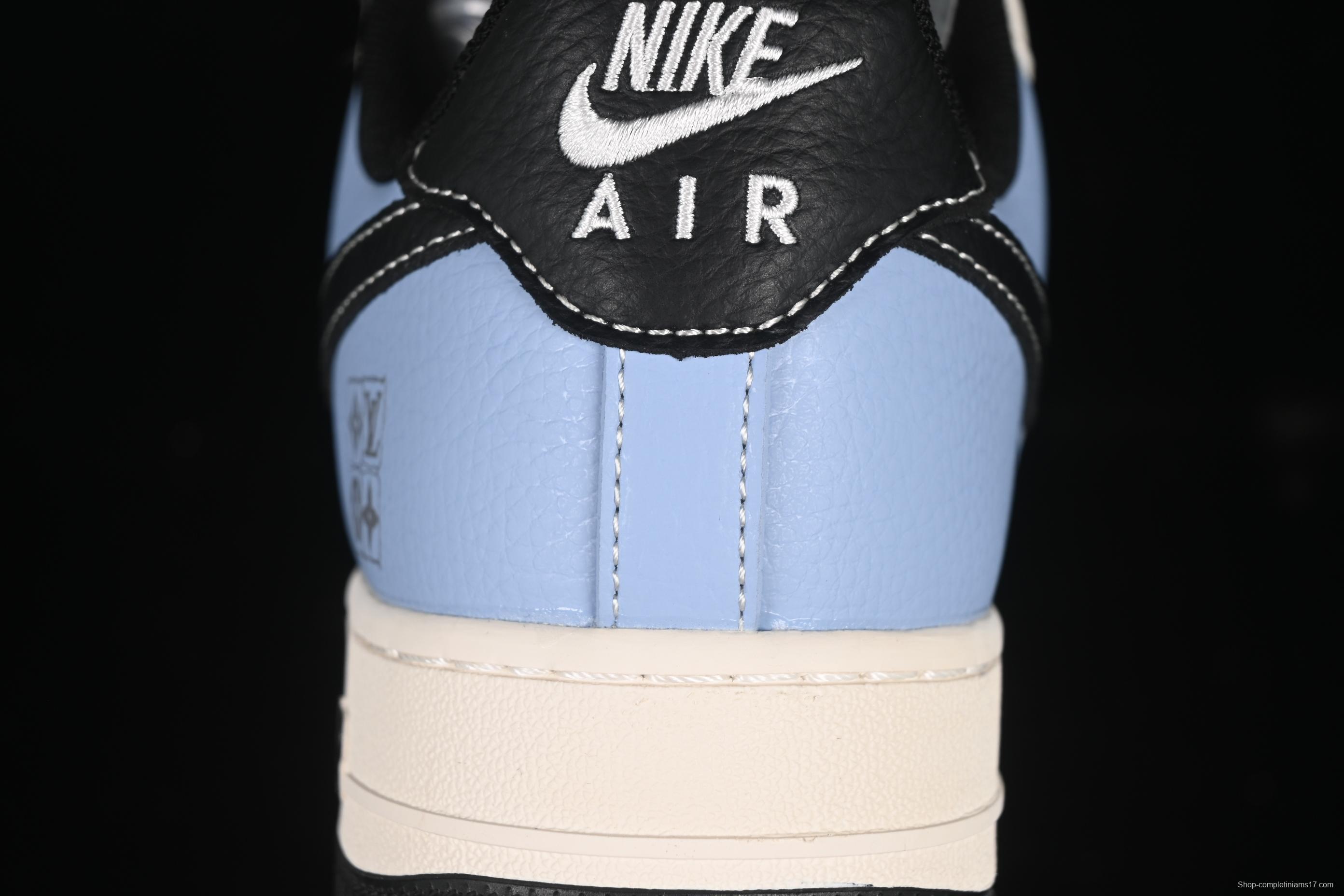 Nike Air Force 1 '07 Low LV Collaboration Black Water Blue Casual Sneakers - JJ2508-712