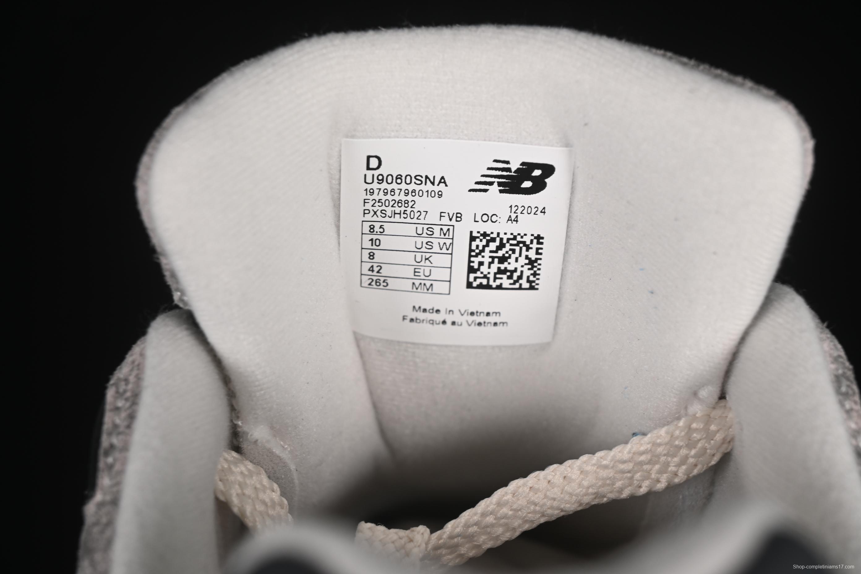 Joe Freshgoods x New Balance 9060 Retro Casual Running Sneakers with ABZORB Cushioning - U9060SNA