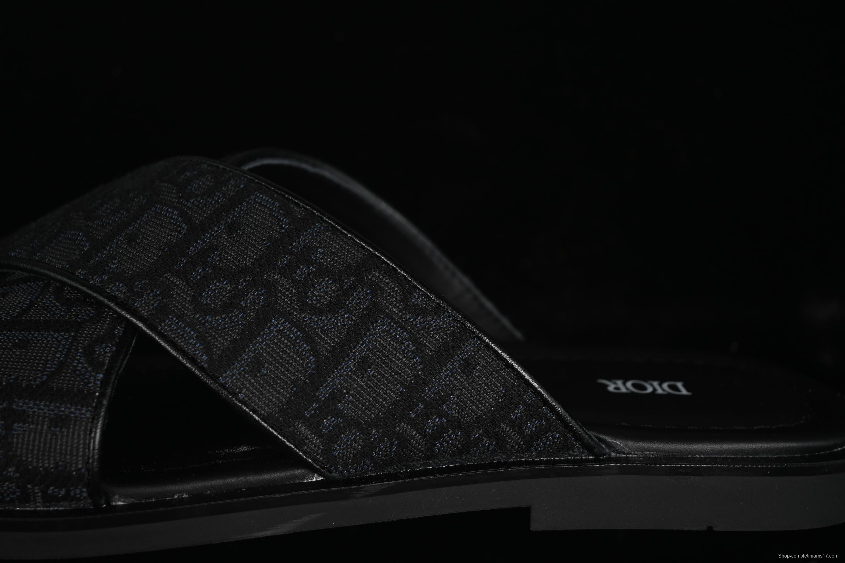 Dior Alias Oblique Summer Men's Lace-Up Casual Sandals with Cross-Strap Design - 3SA126ZSA