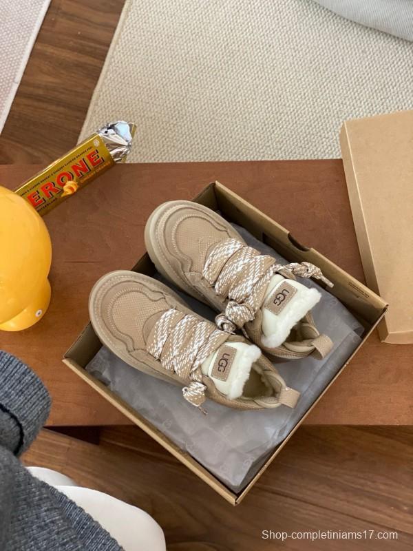 2024 Women UGG Beige Suede Textile Casual Shoes MJ00290