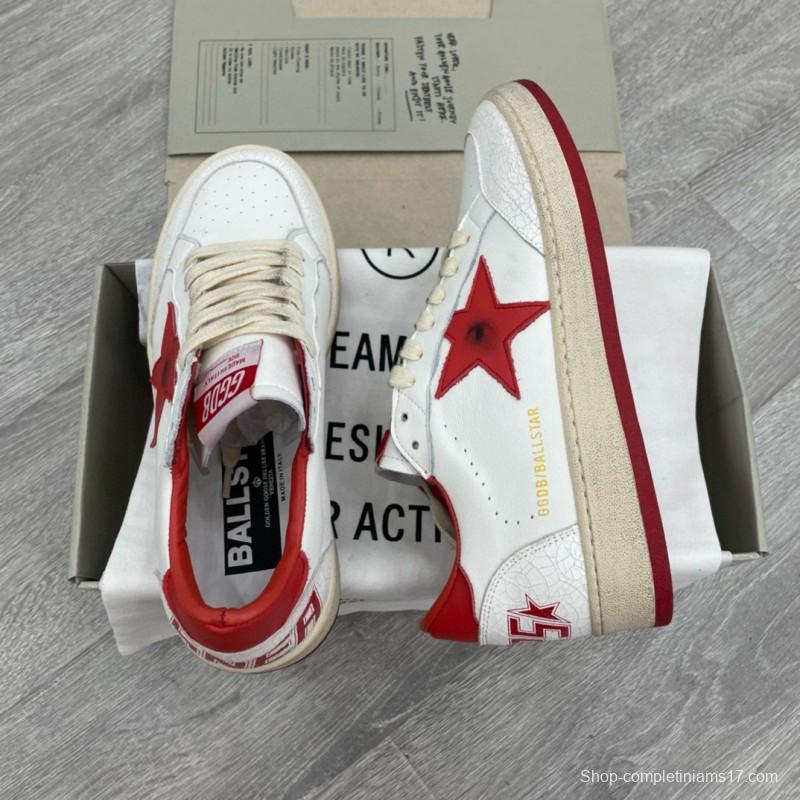 2024 Unisex GGDB White Red Leather Sneakers MJ00260