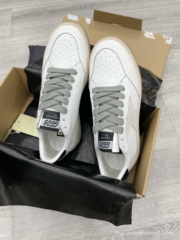 2024 Unisex GGDB White Black Leather Low Top Sneakers MJ00260