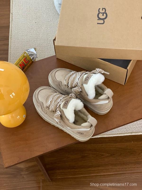 2024 Women UGG Beige Suede Textile Casual Shoes MJ00290