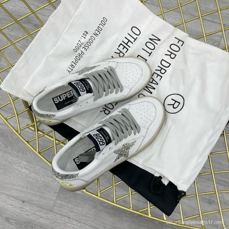 2024 Unisex GGDB White Silver Leather Low Top Sneakers MJ00260