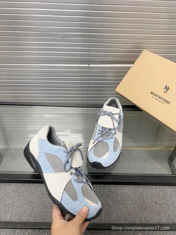 2025 Women Puma Light Blue White Oxford Leather Breathable Sneakers KFY00280