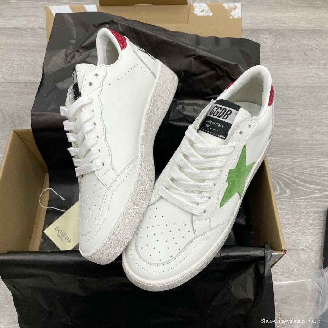 2024 Unisex GGDB White Green Leather Sneakers MJ00260
