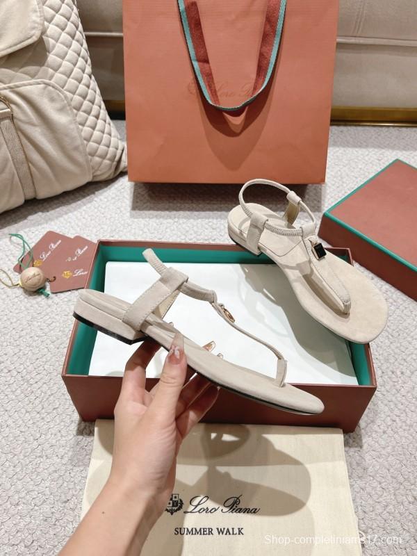 2025 Women LP Beige Suede Sandals LY00360