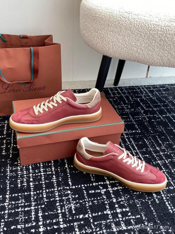 2024 Unisex LP Red Pink Leather Sneakers MJ00320